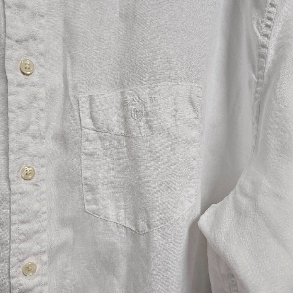 Gant The Linen Regular Fit Button Up Men Shirt Si… - image 8